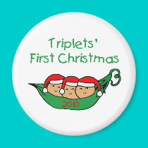 Triplets Pod Ornament 2010 magnets