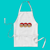 Triplets Santa Hat Graphic aprons by Scrappintwins Triplets Santa Hat Graphic aprons