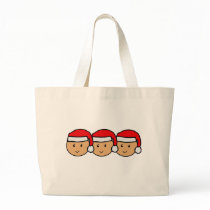 Triplets Santa Hat Graphic bags