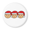 Triplets Santa Hat Graphic magnets
