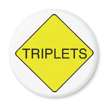Triplets Sign magnets
