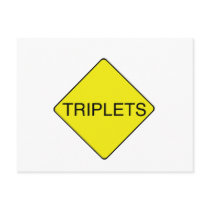 Triplets Sign postcards
