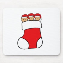 Triplets Stocking Graphic mousepads