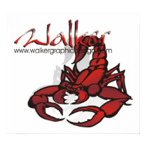 Tripp Walker Graphic Design scorpion red posters by walkergraphicdesign Tripp Walker Graphic Design scorpion red posters