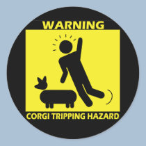 Tripping Hazard - Corgi stickers by MenagerieMayhem Tripping Hazard - Corgi stickers