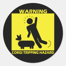 Tripping Hazard - Corgi Sticker