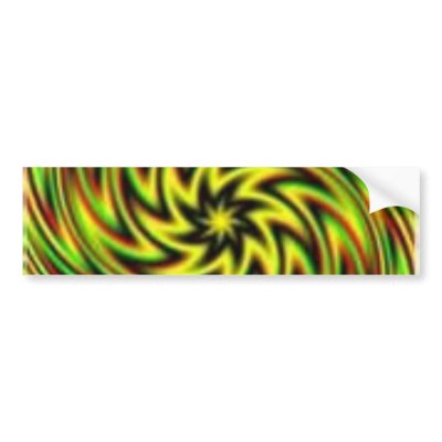 trippy bumper sticker by zaazu420