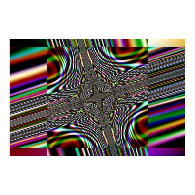 trippy fractal square poster by Plasmator