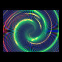 trippy green spiral posters