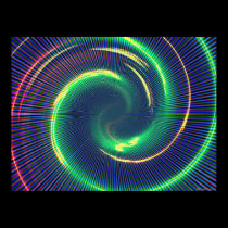 trippy green spiral posters