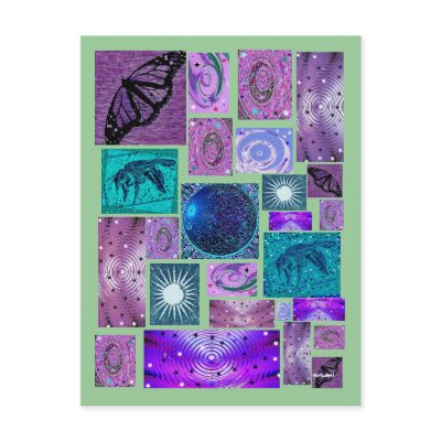 Trippy Hippy Postcards by 3DMOONMAN