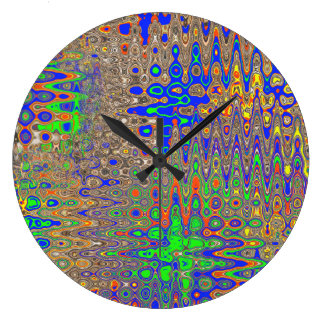 trippy pattern mf wall clock