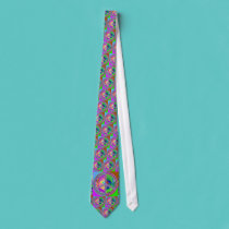 Trippy Peace Sign necktie