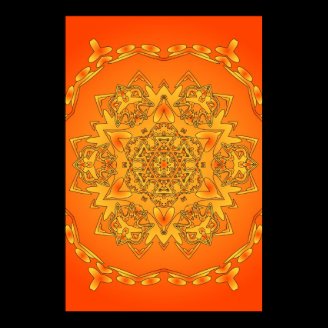 Trippy Poster: Psychedelic Hexagonal Artwork