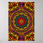 Trippy Poster: Psychedelic Kaleidoscope Artwork