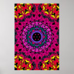 Trippy Poster: Psychedelic Kaleidoscope Artwork