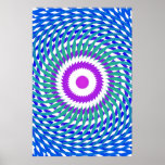 Trippy Poster: Psychedelic Radial Artwork