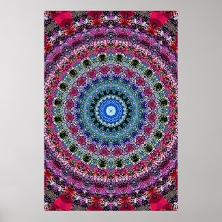 Trippy Poster: Psychedelic Radial Artwork
