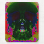 Trippy Psychedelic Mushroom Skull Mouse Pads