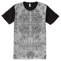 Trippy Psychedelic Surreal Graphic Pen Effect All-Over Print T-shirt