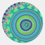 trippy round sticker
