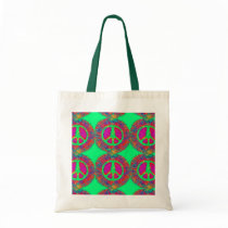 Trippy Tie-Dye Psychedelic Peace Sign Bags
