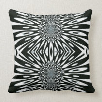Trippy Vision Black White Optical Pattern Cushion pillows