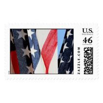 Triptych: American Flag postage by daysrays Triptych: American Flag postage
