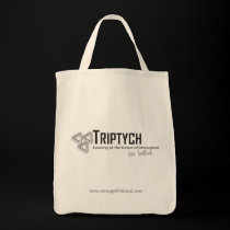 "Triptych... in bed" cloth grocery bag bags