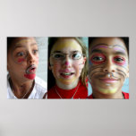 Triptych: Kids with Makeup posters