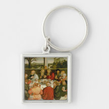 Triptych, left panel, Philipp Melanchthon Keychain