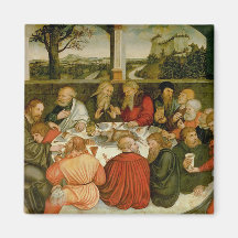 Triptych, left panel, Philipp Melanchthon Fridge Magnet