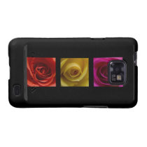Triptych Roses orange yellow pink Samsung Galaxy S Cover