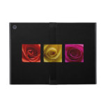 Triptych Roses orange yellow pink iPad Mini Covers