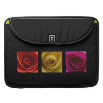 Triptych Roses orange yellow pink Sleeves For MacBooks