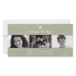 Triptych Sage Snowflake Photo Card