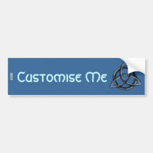 Triquetra (Blue) Bumper Sticker