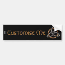 Triquetra (Brown/Silver) Bumper Sticker