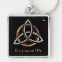 Triquetra (Brown/Silver) Key Chains