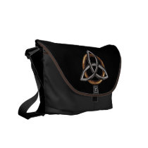 Triquetra (Brown/Silver) Courier Bag