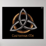 Triquetra (Brown/Silver) Print