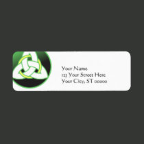 Triquetra Celtic Trinity Knot labels