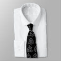 Triquetra Interlaced Triangle Circle {Black} ties