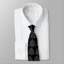 Triquetra Interlaced Triangle Circle {Black} ties