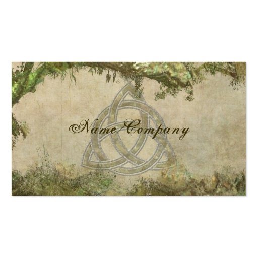 Triquetra Natural Business Card Templates (front side)