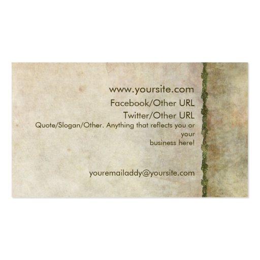 Triquetra Natural Business Cards (back side)