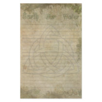 Triquetra Natural, Earth Air Water Lined Stationery Design