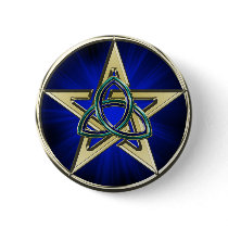 Triquetra Pentagram Button