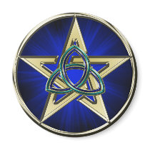 Triquetra Pentagram Magnet by pentagramstar Triquetra Pentagram Magnet