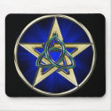 Triquetra Pentagram Mousepad by pentagramstar Triquetra Pentagram Mousepad
